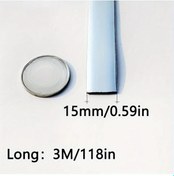 Resim Willowhaven 15mm X 3m Evrensel Otomotiv Şeritleri Krom Kapı Pencere Çerçeve Bandı Solmaz 