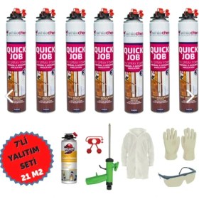 Resim Whitechem Poliüretan Isı ve Ses Yalıtım Köpük 7ADETX930GR+1 Tabanca+1 Temizleyici Sprey 