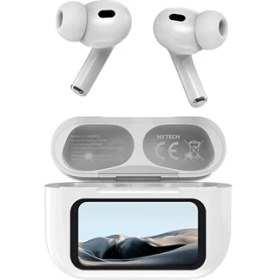 Resim Hytech HY-TWS16 Beyaz Mobil Telefon Uyumlu Bluetooth 5.4V Ekranlı Tws Mikrofonlu Kulaklık 