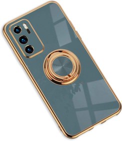 Resim Jacyren Huawei P30 Cep Telefonu Kılıfı Huawei P30 Koruyucu Kılıf, Kılıf Mıknatıslı Araç Tutucu Ultra İnce Silikon Kılıf 360 Derece Parmak Tutucu Düşmeye Karşı Kapak, Gri, Huawei P30 