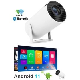 Resim HY300T Lite Taşınabilir Sinema Projektörü Bluetooth Akıllı Projeksiyon Wifi 