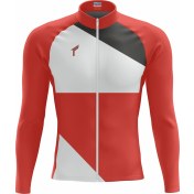 Resim Freysport Talon Bisiklet Forması - Uzun Kollu Kırmızı Beyaz 