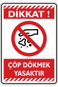 Resim isgtabelam 25x35cm/fosforlu Kompozit/Dikkat! Çöp Dökmek Yasaktır 