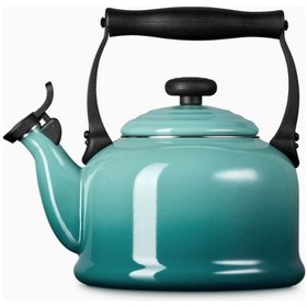 Resim Le Creuset Geleneksel Islık Çalan Emaye Kaplı Çaydanlık, 2.1l Çaydanlıklar Blue Riviera Mavi 