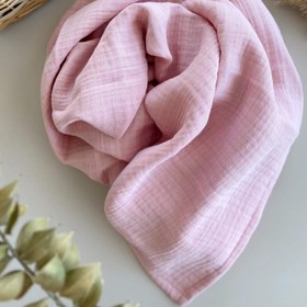 Resim Amigurumi Uzun Kulak Müslin Bebek Seti - Pembe / Battaniye 