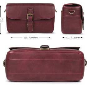 Resim Megagear MG1331 Hakiki Deri Kamera Çantası 