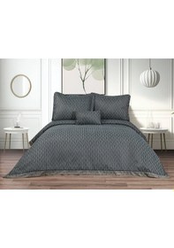 Resim Lukes Geometrik 4 Parça Mavi Pike Takımı 240 X 260 Cm Mavi 