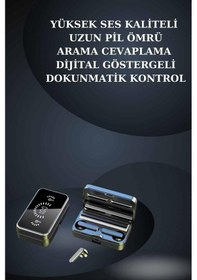 Resim Bileklikli Amoled Ekran Akıllı Saat Ve Dijital Göstergeli Kablosuz Bluetooth Kulaklık Anc/ Enc 