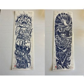 Resim Güvercin 3 Hafta Kalıcı 2 Adet Birden Tam Kol Bacak Geçici Dövme 46 Cm 