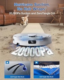 Resim ECOVACS DEEBOT T30C Omni İstasyonlu Robot Süpürge, Robot Süpürge 20000Pa, Sıcak Suda Yıkama 75°C, OZMO Turbo 2.0 Paspas, ZeroTangle 3.0 Fırça, Uyarlanabilir Islak Temizleme, Beyaz 