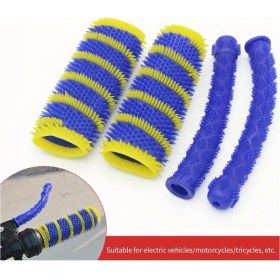 Resim Gateesat Sarı Yumuşak Kaymaz Tutamak Kılıfı Ter Önleyici Bisiklet Motosiklet Aksesuarı 