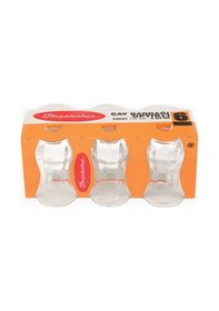 Resim Paşabahçe Optikli Çay Bardağı 6'lı 4 Adet Renkli 