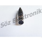 Resim 5 Pin Mini Xlr Canon Kablo Tipi Dişi ( 1 Paket 5'Li ) 