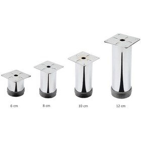 Resim Eymenyapimarket Mobilya Ayağı Metal Alttan Ayarlı 42 Mm Krom Ayak 1.Kalite 