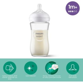 Resim TKÇ Doğal Tepkili Natural Response Cam Biberon 240 ml 1+ Ay 