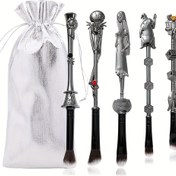 Resim 5 Set Noel Arifesi Makyaj Fırçaları Yaratıcı Gotik Halloween Makyaj Fırçaları Ultra Yumuşak Lifli Kafatası Göz Farı Fırçası Halloween Hediyesi 