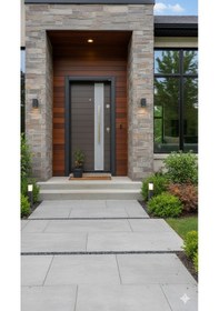 Resim Antrasi T Dura Ahşap Güvenlik Kapısı 209 X 106 X 92 