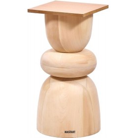 Resim Masifart Novus Lotus Ayak Cilasız Ham Ahşap 