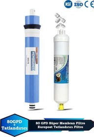Resim Su Arıtma Cihazı 80 GPD Süper Membran Filtre + Tatlandırıcı Son Karbon Filtre 