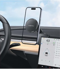 Resim Hepu Hp-a38 Magsafe Uyumlu Mıknatıslı Multimedia Tablet Ekran Telefon Tutucu Siyah 