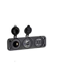 Resim Sealux Marine Şarj,usb,type C Soketi, Voltmetre,12v Siyah 