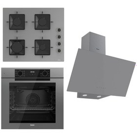 Resim Ferre Fryart Serisi Gri Ankastre Set SS208 - QEP63CPR - D079 