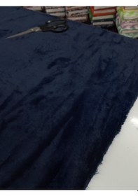 Resim Toskana Peluş Kumaş Gece Mavi 