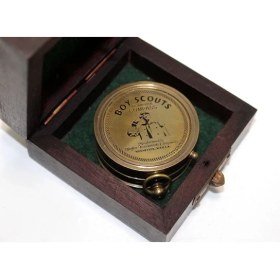 Resim MCM Group Ahşap Kutulu Pirinç Pusula KSK123 ( Lisinya ) 