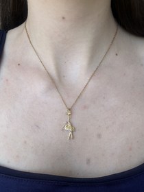 Resim Gold Balerin Kolye 