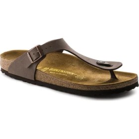 Resim Birkenstock Gızeh Bf Nubuk Kahverengi Unisex Parmak Arası Terlik Suni Deri Konforlu Tasarım 
