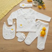 Resim Sare Baby Hoşgeldin Papatyam Serisi Organik Hastane Çıkışı 5'li Set 