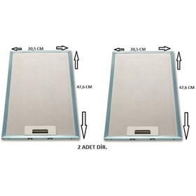 Resim Aspiratör Filtresi 2 Adet 20.5 x 47.6 CM 