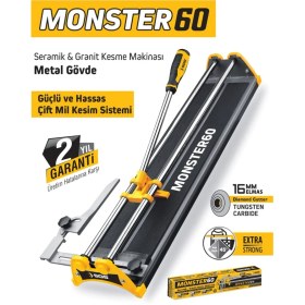 Resim SGS135 - Monster 60 Profesyonel Fayans Granit Kesme Makinesi 60CM - Metal Gövde 