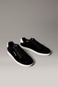 Resim Calvin Klein Erkek Cupsole Tabanlı Süet Sneaker - Siyah 