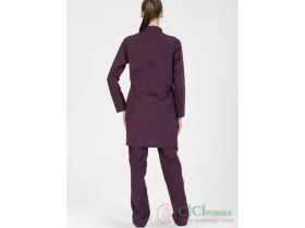 Resim Cici Forma Hakim Yaka Terikoton Mürdüm Takım 