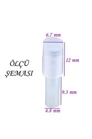 Resim GLASWEN Raf Pimi Plastik Başlı Cam Tutucu Çivisi Mobilya Dolap Pimi Şeffaf (50 Adet) 