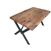 Resim Masa KÜTÜK desen Model Metal Transmisyon Siyah X Ayak İtinalı paketleme ve kargo EL Yapım 