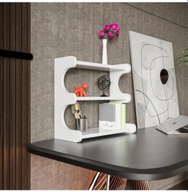 Resim Alpa Ev Mobilya 3 Katlı Tezgah Üstü Mutfak Rafı, Baharatlık Ve Modern Düzenleyici Tasarım Beyaz 