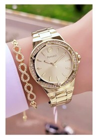 Resim Ferrucci Fc87950 Taşlı Şık Kasa Çelik Kadın Kol Saat+bileklik 