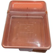 Resim TANSU STORE 1.5 Litre Kutu Yemlik – Turuncu Kutulu, Şeffaf Kapaklı (1. Kalite) 