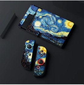 Resim Elmpaly Van Gogh Yıldızlı Gece Tpu Nintendo Switch Oled Kılıf 6.2 7 İnç Dekoratif Kapak 