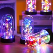 Resim 1 adet Modern LED Gül Akşam Lambası, Plastik Kapaklı, Pil ile Çalışan Oda Masaüstü Dekor Gül Işıkları, İç Mekan Yatak Odası Dekoru için Uygun, Ev Dekoru Gül Lambası, Sevgililer Günü, Anneler Günü Hediyesi ve Aşk Hediyesi için Mükemmel 