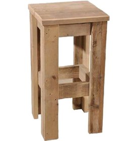 Resim Ahşap Bar Tabure 