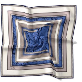 Resim Silk Home Twill Eşarp Cümbüş Desen - Krem Dünyası 