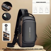 Resim Çok Fonksiyonlu Akıllı Kilitli Çapraz Çanta & Port - Hırsızlık Önleyici Laptop Sırt Çantası Tasarımı, Ayarlanabilir Askı, Altın Ton Donanım, Unisex Günlük El Çantası Erkekler ve Kadınlar İçin, Smartphone/Tablet Uyumlu (Gerekli Değil) 