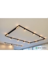 Resim Zmr Mercekli Lineer Ray Spot 10w 900lm Siyah Kasa Lineer Led Ray Aydınlatma Gün Işığı 