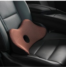 Resim Dashanshop Ergonomic Memory Köpük Araç Koltuğu Yastığı A Brown Evrensel Fit Yaz Kış Kullanım 