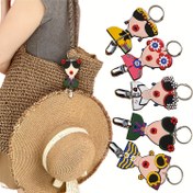 Resim Kadınlar İçin Şapka Klipsi - Zincirli/Askılı, Kaybolmaya Karşı Koruma, Seyahat ve Partiler için Geniş Kenarlı Şapkalar için Güvenli Bağlantı - Çanta Aksesuarı (İdeal Hediye) 