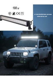 Resim KAPOTO 87cm 180W Off Road Dikdörtgen Led Bar Araç Üstü 4x4 Led Projektör Işık 