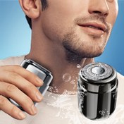 Resim NZND 4'ü 1 arada çok fonksiyonlu elektrikli traş seti, USB ile şarj edilebilir lityum pil, karbon çelik bıçak, taşınabilir burun kılı alıcı, nano cam epilatör, cilt temizleme fırçası, depolama kutusu ile - çok amaçlı seyahat traş kiti 
